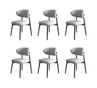 Set of 4 Modern Wooden Dining Room Chairs with Upholstered Seats Solid Wood Frame Stylish Black & Light Grey Design for Dining Area Perfect for Home & Kitchen