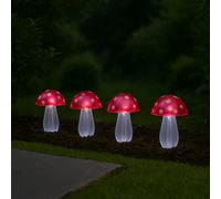 Set Of 4 Mushroom Solar Stake Lights