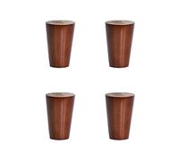 Set of 4 Natural Wood Sofa Legs, 8cm Medieval Style Furniture Legs with Screw Mounting Plates for Sofas, Benches, Ottomans, Beds, Cabinets - Durable & Stylish Support