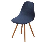 Set of 4 Navy Blue Stretchable Nordic Dining Chair Covers - Elastic Slipcovers for Scandinavian Modern Home Décor - Fur Protector for Dining Room & Kitchen Furniture