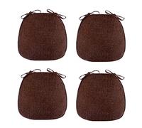 Set of 4 Non-Slip Garden Chair Cushions with Ties Detachable Seat Covers for Dining Room Chairs Comfortable Kitchen Chair Cushions for Enhanced Seating Experience