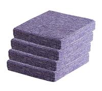 Set of 4 NonSlip Dining Chair Cushs 5cm Thick table Seat Pads with Removable Covers for Kitchen Garden Patio40x40cm Purple