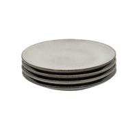 Set of 4 Nordic Grey Dinner Plates Dishwasher Safe Stoneware Kitchen Crockery