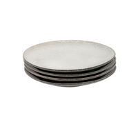 Cooks Professional Set of 4 Nordic Side Plates with Reactive Glaze | 20cm Modern Stylish Ceramic Stoneware Plates | Microwave, Dishwasher, Oven & Freezer Safe Dinnerware | Grey