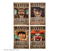 Set of 4 One Piece Wanted Magnets CR3290