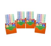 Set of 4 Orange Plastic Bridge Bidding Boxes with Scoring Cards Playing Table Games Bid Device