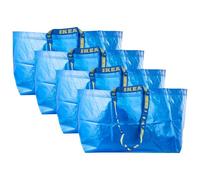 Set of 4 Original FRAKTA Large Blue Carrier Bags, 71 Litres, 55x37x35cm