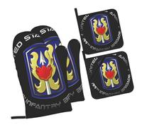 Set of 4 Oven Glove Pot Holders 199th Infantry Brigade Light The