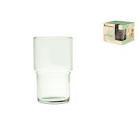 Set Of 4 Pasabahce Hill Transparent Recycled Glass Tumblers Cl 44