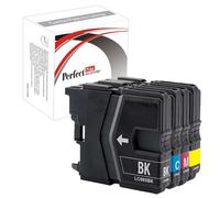 Set of 4 PefectPrint Compatible Ink Cartridge For Brother Printer MFC J220 J265W J410 J415W J615W DCP J125 J315W J515W
