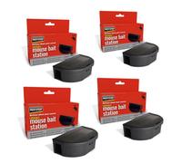 Set Of 4 Pest-stop Mouse Bait Station Lockable, Black