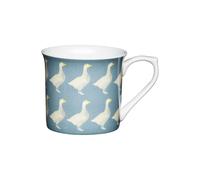 Set of 4 Pieces KitchenCraft Fluted Fine Bone China Geese Mugs Diswasher Safe