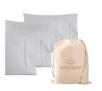 Set of 4 Pillow Cases Queen Standard,800 TC 100% Egyptian Cotton,Great for Hair & Skin Care,Silky Soft Sateen Weave Pillow Covers for Bed Pillow,Improves Sleep Quality, 4" Hem Pillowcases,Light Gray