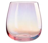 Set of 4 Pink Frosted Tumbler Glasses Pink