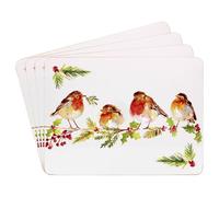 Set of 4 Place Mats - Winter Robin Design