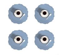 Set of 4 placemats made of leather, suitable for various dining settings including restaurants and hotels, table protection and elegance (light blue)