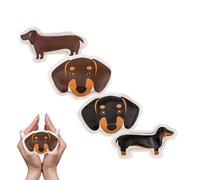 Set of 4 Pocket Warmers | Animal Hand Warmers - Cat, Dog, Dachshund | Reusable Heat Pads for Bending - 60 Minutes Cosy Heat for the Trouser Pocket (Dachshund, Set of 4)