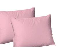Set of 4 poly Cotton pillowcases-Housewife Plain Dyed Polycotton pillowcases-Easy Iron Poly Cotton Standard Pillow Covers-Standard Size 50 x 75 Cm Envelope Closure Soft Pillowcases (Baby Pink)
