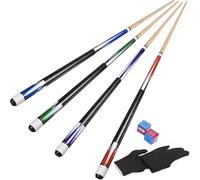 Set of 4 Pool Cues 58 Inch House Bar Pool Billiard Cue Sticks for Professional Billiard Players