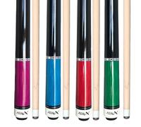 Set of 4 Pool Cues House Set, Hardwood 58", 13mm Tip (18oz-21oz)