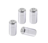 Set of 4 Portable Stainless Steel Spices Shaker Set Seasoning Jar Salts Container for Outdoor Barbecues and Camping Travel Spices Dispenser