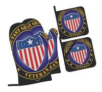 Set of 4 Pot Holders and Oven Mitts Adjutant General Corps Veteran Kitchen