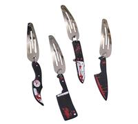 Set of 4 Prank Bullets Bloody Hair Clips Funny Hairpins Halloween Theme Clips Hair Clips Hair Decorations