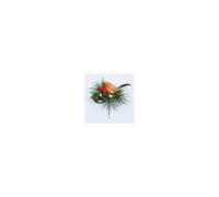 Set of 4 Premier Christmas Robin Pick With Pine Cones Festive Flower Arranging Wreath Decoration, Green