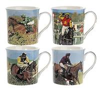 Set of 4 Race Horses Mugs