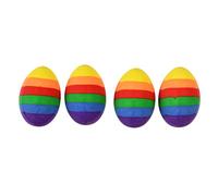 Set of 4 Rainbow Egg Erasers