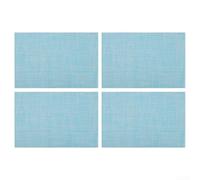 Set of 4 Rectangular Heat Resistant Placemats, PVC Build with Easy Cleaning, for Protecting Surfaces in Homes, Restaurants, and Cafes (C)