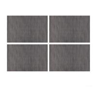 Set of 4 Rectangular Heat Resistant Placemats, PVC Build with Easy Cleaning, for Protecting Surfaces in Homes, Restaurants, and Cafes (F)