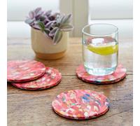 Set of 4 Recycled Plastic Round Coasters Paper High Multi One Size