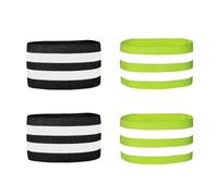 Set of 4 Reflective Bands Elastic Reflective Bands Set with Velcro Fastening, Strong Reflectors for Bicycle and Clothing, Ideal for Cycling, Jogging, Hiking. Trouser Protection with Reflective Strips
