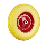 Relaxdays Set of 4 Wheelbarrow Wheels Yellow/Red
