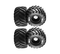 Set of 4 Remote Control Wheel Tires for Crawler Rubber Wheel Tires Aluminum Alloy Hub for Car Model Remote Control Accessories