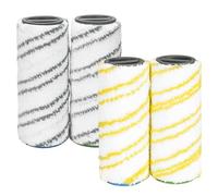 Set of 4 Replacement Wheels for Karcher FC7 FC5 FC3 FC3D EWM2, 2.055-007.0/2.055-006.0 (Yellow + Grey)