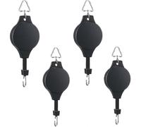 Set of 4 retractable plant pulleys, adjustable plant hooks, hanging flower baskets for garden baskets, pots and bird feeders, available in different