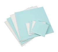 Set of 4 Reversible Duck Egg & Stone Faux Leather Placemats & Coasters