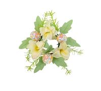Set Of 4 Rings Wreath Wine Bottle Wreath With Artificial Flower Colorful Eggs For Table Centerpieces Decoration Indoor Decoration