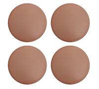 Set of 4 Round Chair Cushions 40cm Non-Slip Memory Foam Seat Pads Thick Soft Leather Dining Chair Cushions Indoor Kitchen Decor (Color: Coral)