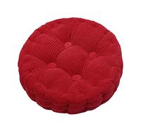 Set of 4 Round Dining Chair Cushions7cm Thick Soft & ComfortableIndoor/Outdoor Use for Home Office Garden Kitchen43x43cm Red