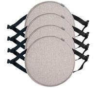 Set of 4 Round ed Seat Pads for Bar Stools 35cm Light Gray KitchenNonSlip table Covers for High Stools Multiple Color Choices Available