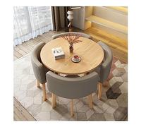 Set of 4 Round Table Chairs for Office Conference & Small Meeting Rooms Kitchen & Dining Room Furniture Living Room Metal Leg Dining Set Light Gray Color