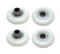 Set of 4 Rowing Machine Seat Wheels with Bearings for Use with Fitness Equipment and Exercise Bike Pulley Systems in Home Gym