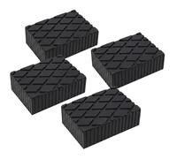 Set of 4 Rubber Blocks 120 x 80 x 20 mm, Car Jack Pad, Universal Bottle Jack Pad Rubber Anti-Slip Adapter Support Puck Block, Jacking Beam Rubb-er Support Block, Scissor Car Lift Pad