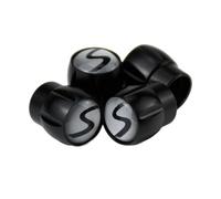 (Set of 4) S Aluminum Auto Tire Valve Stem Cap Cover with Resin red S Emblem Trim for Porsche 911 Panamera Macan Cayenne Cayman 718 Boxster Taycan Carrera Turbo