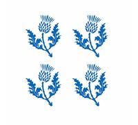 Set of 4 Scotland Flower Temporary Tattoo Waterproof Lasts 1 week Scottish Thistle for country support six nations,rugby, football,cricket