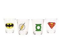 Set of 4 SD Toys, DC Comics Shot Glasses (Logo)