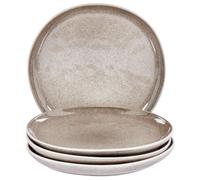 Set of 4 Side Plates COSTMARY Stoneware Grey
